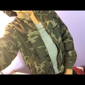 Camo bomber jacket